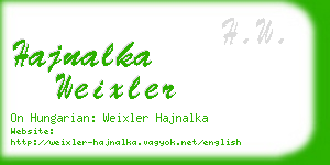 hajnalka weixler business card